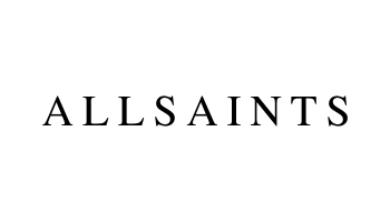 Das Bild zeigt den Text „ALLSAINTS“ in schwarzen Großbuchstaben auf weißem Hintergrund.