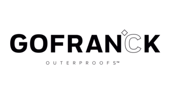 Logo mit dem Text „GOFRANCK“ in fetten, schwarzen Buchstaben; das „C“ ist teilweise umrandet. Darunter steht in kleinerer Schrift „OUTERPROOFS™“.